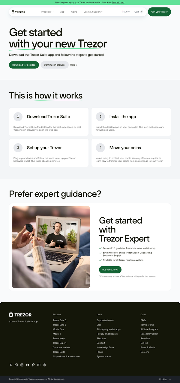 Trezor.io/Start – The Official Trezor Start Guide for Secure Crypto Wallet Setup
